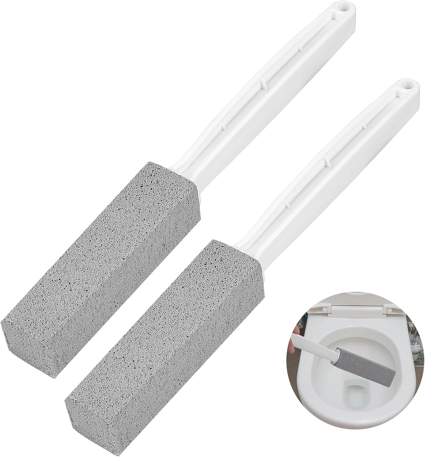 Herda 10 Pack Pumice Stone for Toilet Bowl Cleaning, Powerfully Pumice Stick for Cleaning Hard Water Rings, Calcium Buildup, Rust, Pumice Bar for Toilets, Bathtubs, Grills, Swimming Pools, Sinks