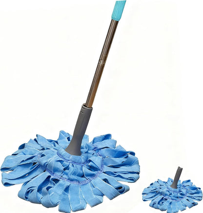 EaseYourDay Self-Wringing Twist Mops, Hands-Free Ratchet Wringing, Microfiber Mop with 1 Extra Refill