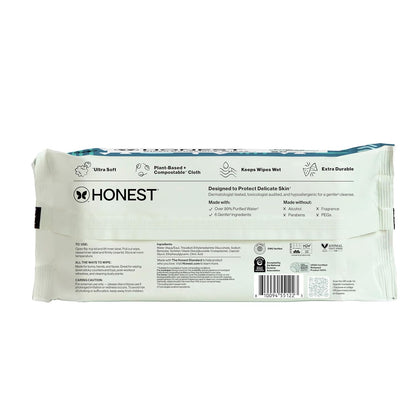 The Honest Company Hypoallergenic Multi-Use Baby Wipes for Sensitive Baby Skin, Rose Blossom, 60 Count