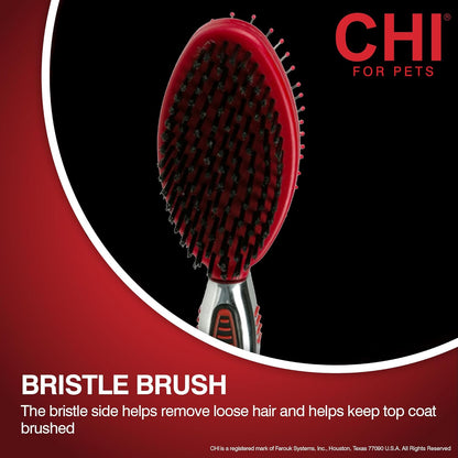 CHI for Dogs Rubber Fur Accumulator Brush, Dog Grooming Tool for Removing Loose Hair and Lint from Coats Furniture Clothing and Car Seats, Flexible Rubber Bristles, Easy Clean Grooming Brush