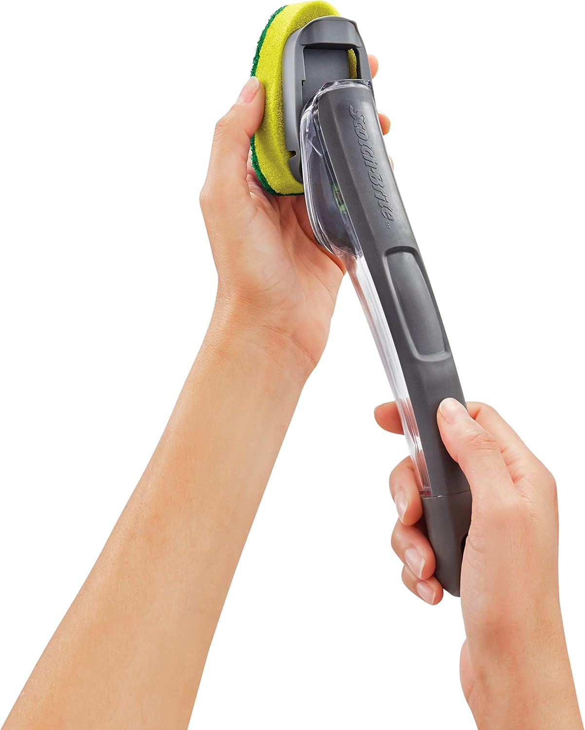 Scotch-Brite Heavy Duty Advanced Soap Control Dishwand Kit, Includes 1 Wand & 5 Refill Pads, Control Soap With A Button, Keep Your Hands Out Of Dirty Water