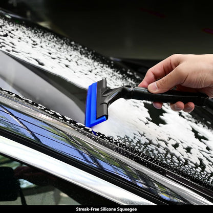 EHDIS 2PCS Flexible 8-Inch Silicone Squeegee Window Tint Tool Auto Water Blade, Shower Squeegee for Car Windshield, Glass, Tiles, and Smooth Surfaces