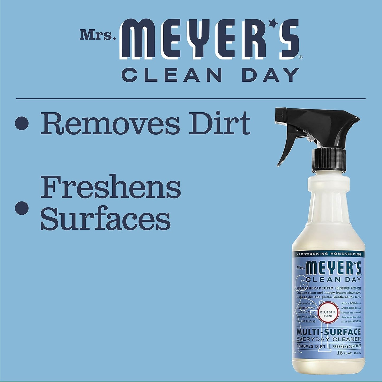 MRS. MEYER'S CLEAN DAY All-Purpose Cleaner Spray, Bluebell, 16 fl. oz