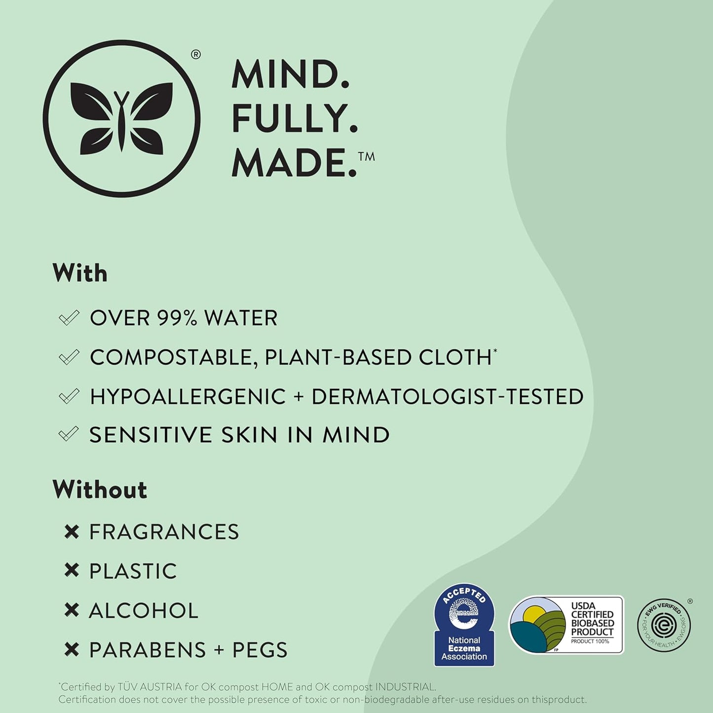 The Honest Company Hypoallergenic Multi-Use Baby Wipes for Sensitive Baby Skin, Rose Blossom, 60 Count
