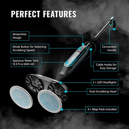 PurSteam 10-in-1 Steam Mop, Floor Steamer with Detachable Handheld Steam Cleaner for Tile, Hardwood Floors