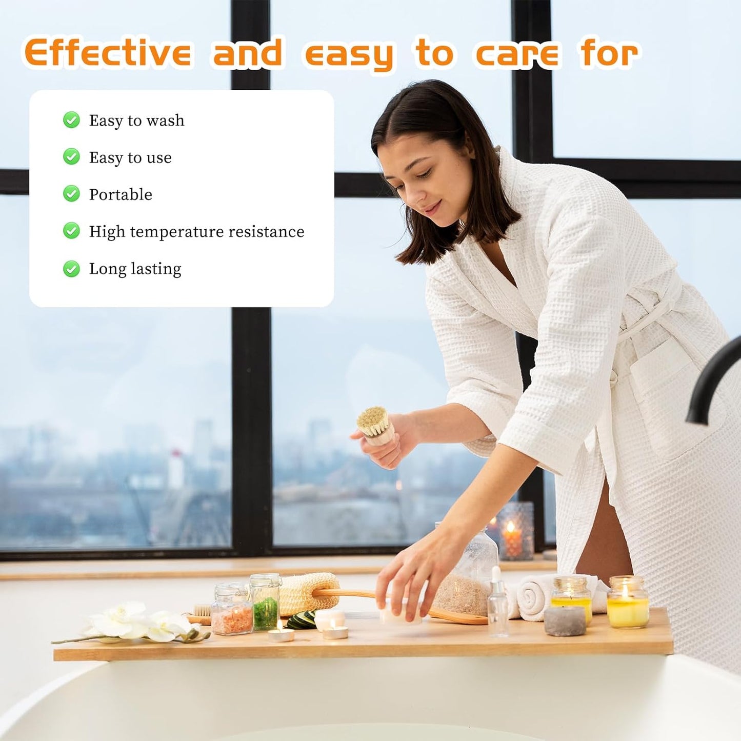 JJUNW 12 Packs Bamboo Dish Scrub Brushes, Wok Brush, Wooden Scrubbers Set Bamboo Scrub Brush Clean Pan for Kitchen Sink Cleaning Cast Iron Pots and Pans