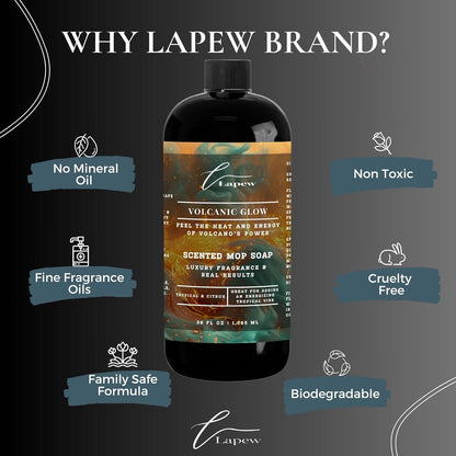 Lapew Black Sea Scented Cleaning Bundle | Carpet Deodorizer Powder (16 oz) & Mop Soap Concentrate (36 oz) | Pet-Friendly Odor Eliminator - Colors B