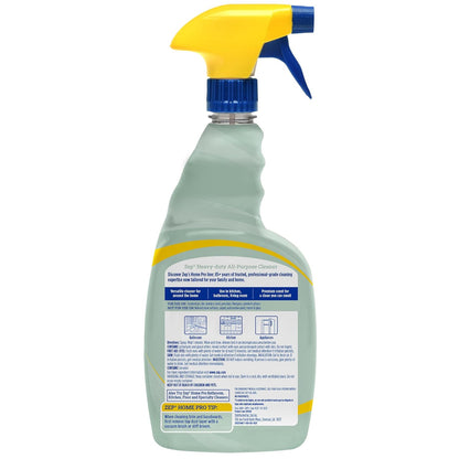 Zep Home Pro Heavy-Duty All-Purpose Cleaner - 32 oz (Pack of 1) R61506 - Removes tough grime from multiple indoor surfaces like counters & floors while leaving behind a Eucalyptus Bergamot scent