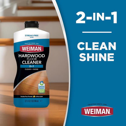 Weiman Hardwood Floor Cleaner - 128 Ounce Refill - Finished Engineered Hardwood Floors