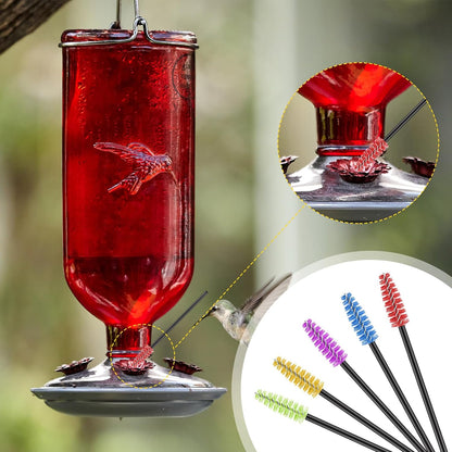 Hummingbird Feeder Cleaning Brush 19 Pieces 3 Size Mini Nylon Double Headed 2 in 1 Hummingbird Brush Hard to Reach Places Tiny Cleaning Kit(Black)