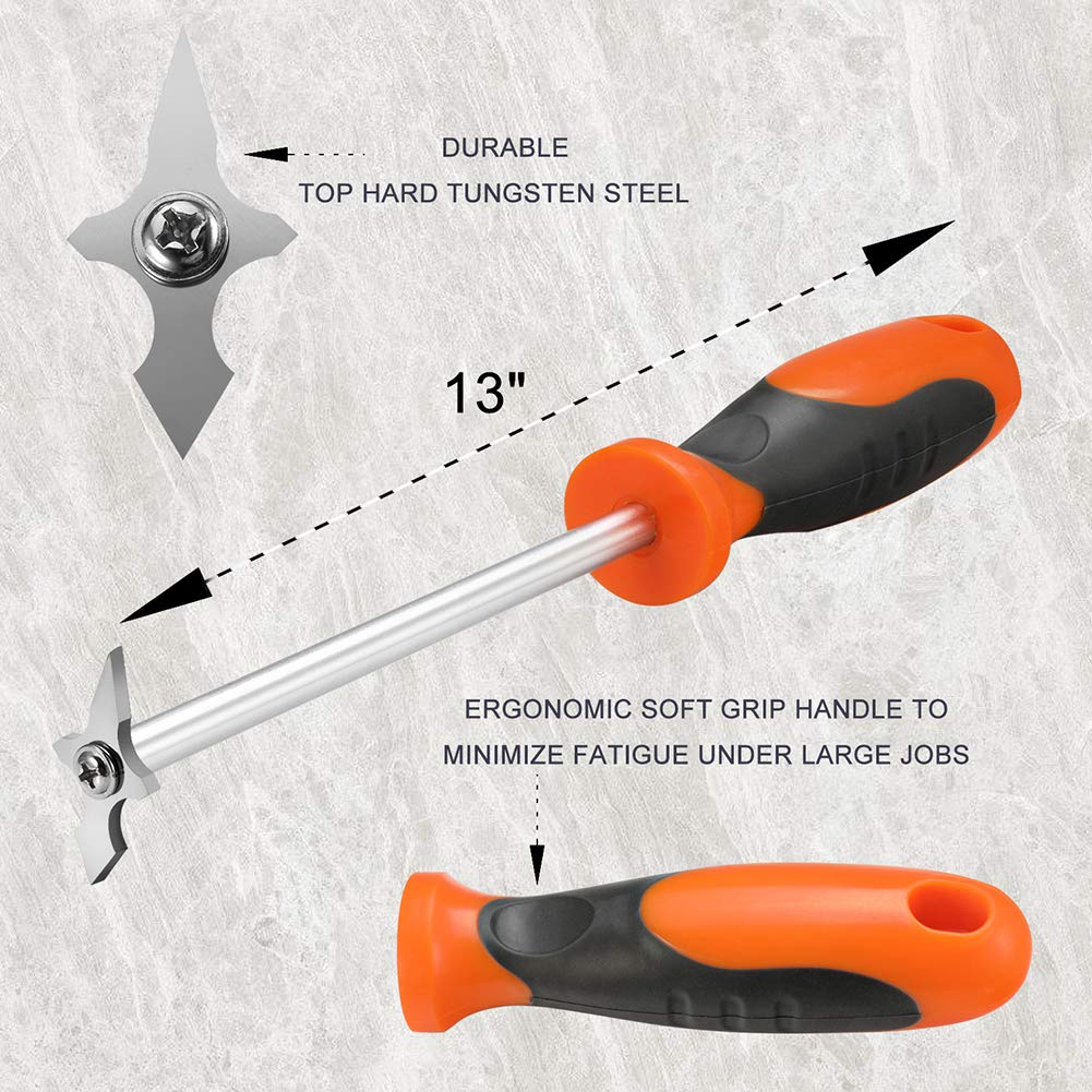 Grout Removal Tool, Caulking Removal Tool, Grout Cleaner, Scraper, Scrubber Brush, Tile Joint Cleaning Brush, Remove Grout or Cleaning for Tile Joints and Seams or Corner