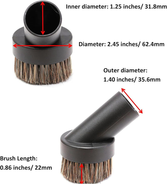 MaximalPower Soft Bristle Vacuum Brush Universal Vacuum Dust Brush Round Dusting Brush Vacuum Attachment Tool for Most Vacuum Cleaners Accessories 1.25" 1-1/4" 32mm