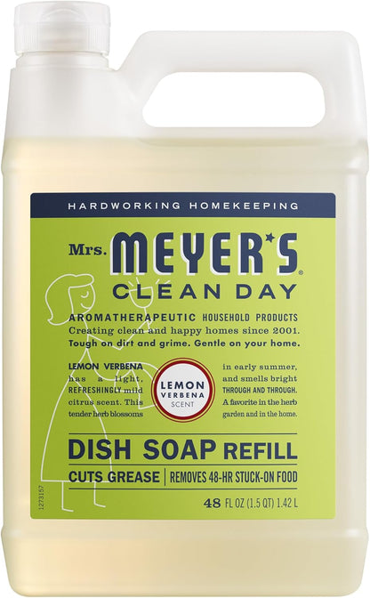 MRS. MEYER'S CLEAN DAY Liquid Dish Soap Refill, Basil, 48 fl. oz