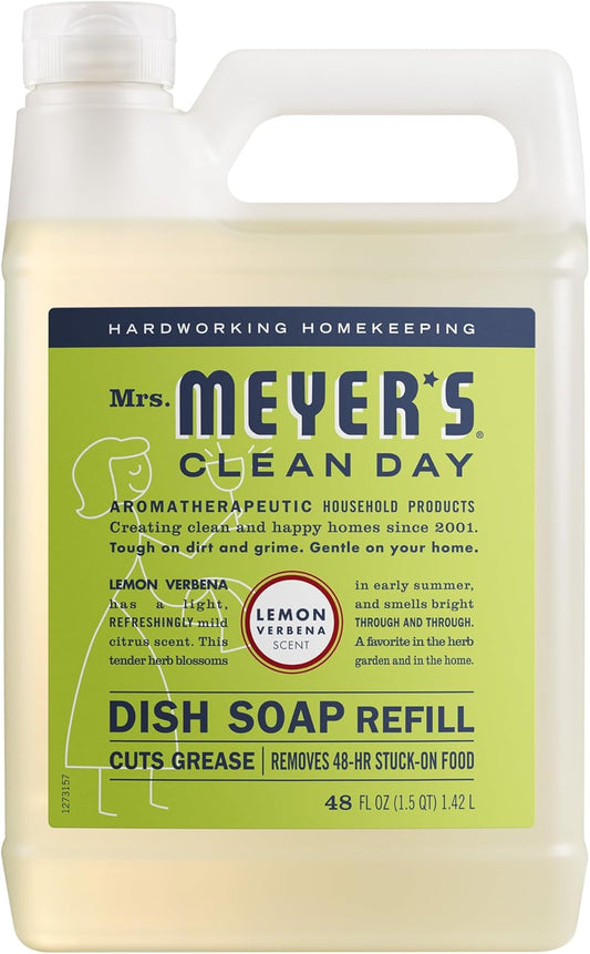 MRS. MEYER'S CLEAN DAY Liquid Dish Soap Refill, Basil, 48 fl. oz
