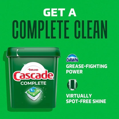 Cascade Complete Actionpacs, Dishwasher Detergent, Fresh Scent, 63 Count