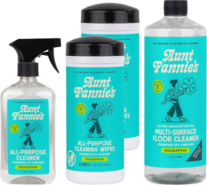 Aunt Fannie's All Purpose Household Cleaner, Multi-surface Spray, Powered by Vinegar for Kitchen, Bath, Windows and Countertops, Eucalyptus Scent (Pack of 1)