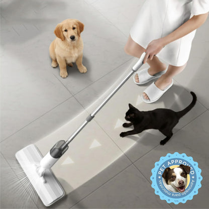 True & Tidy® SPRAY-250 Multi-Surface Spray Mop with 490ml Refillable Water Bottle for Floor Cleaning, Works on Wood, Tile, Marble etc, Use Any Cleaning Solution, Machine Washable Microfiber Mop Pads