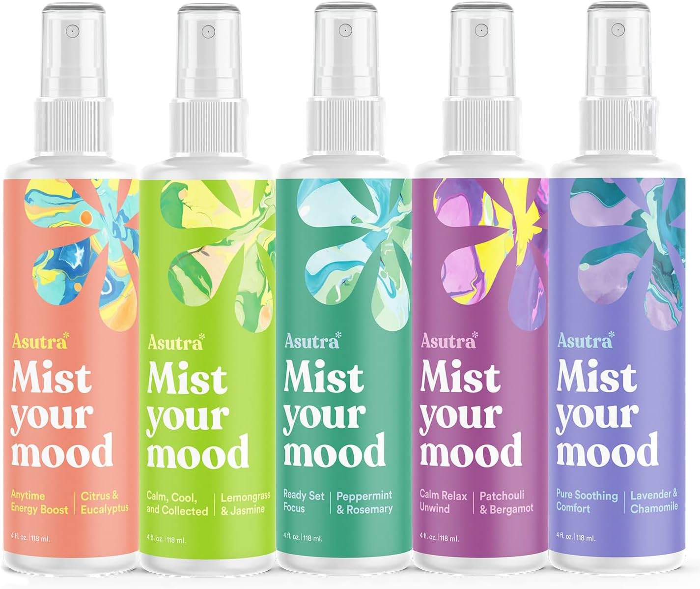 ASUTRA Multi-Use Essential Oil Aromatherapy Spray (Citrus & Eucalyptus), 4 fl oz – Mist for Face, Body, Rooms & Linens – Car, Fabric, and Bathroom Freshener