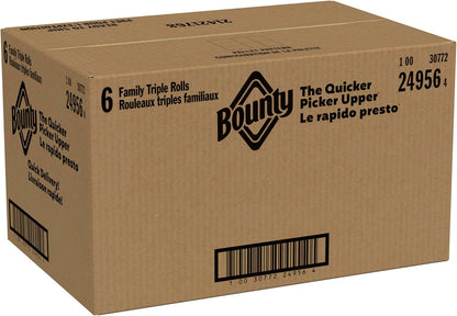 Bounty Quick Size Paper Towels, White, 8 Family Rolls