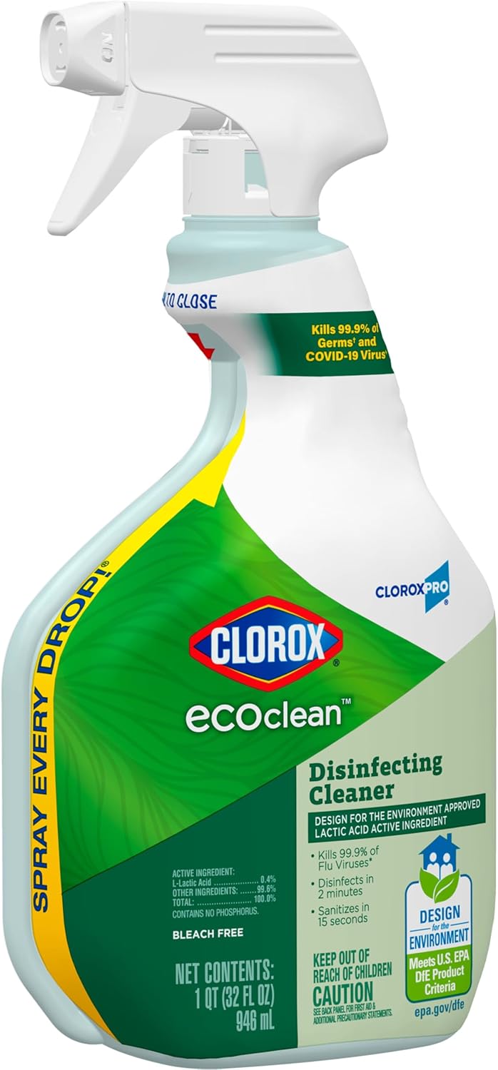 Clorox CloroxPro EcoClean Disinfecting Cleaner Refill, 128 Fluid Ounces