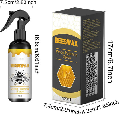 Natural Bees Wax Furniture Polish and Cleaner,120ml,Beeswax Cleaner Spray for Floors and Furniture,Polish and Cleaner Protective Conditioning Formula,Non-Toxic & Eco-Friendly (2PCS)