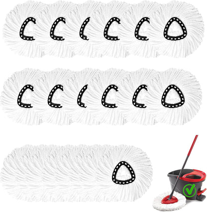 10 PCS Spin Mop Replacement Head,100% Microfiber Mop Heads Replacements Compatible with Cedar Easywring 1-Tank System, 360 Degree Round Mop Refills for Easy House Cleaning Floor Mopping