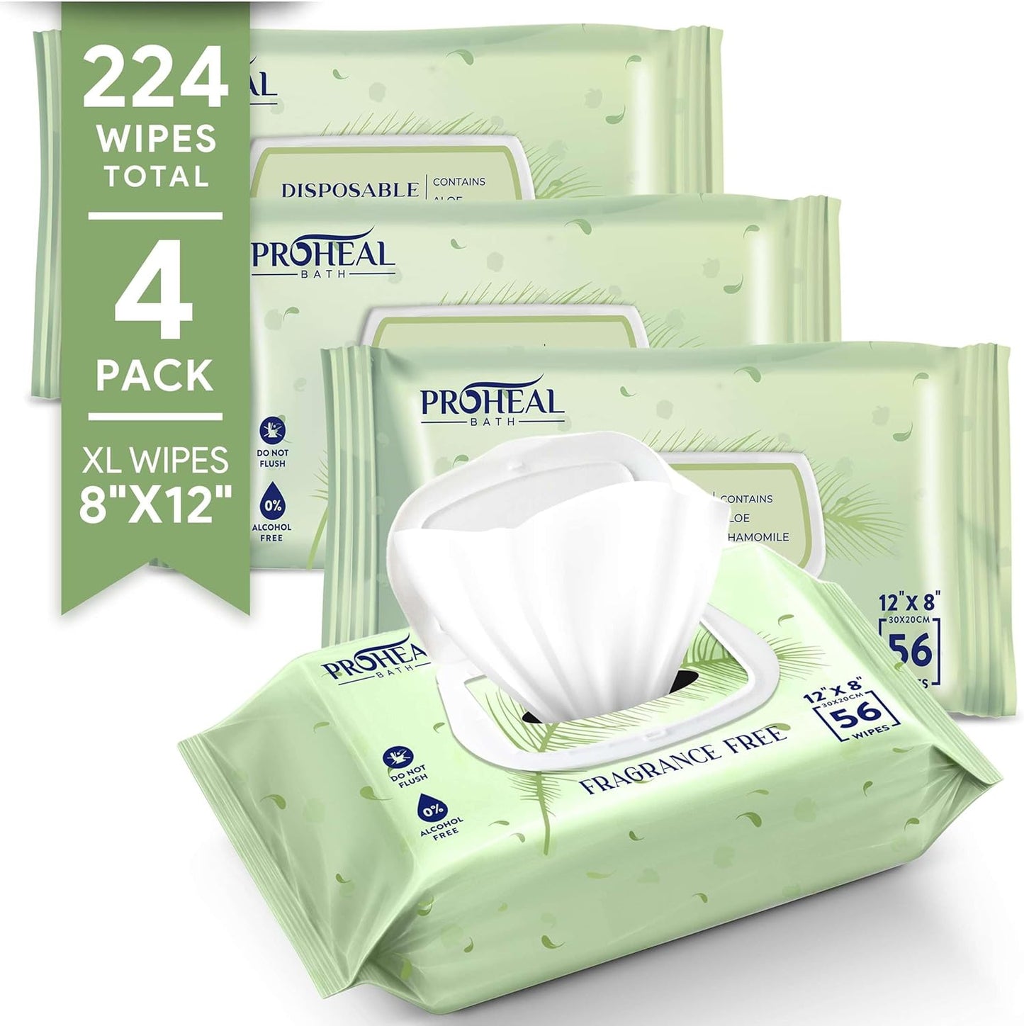 X Large Wet Wipes for Adults - 2 Packs of 56 [112 Count] Disposable Incontinence Wipes, 12" x 8" Adult Wipes for Elderly - Personal Body Wipes for Women and Men, Pre Moistened Adult Washcloths