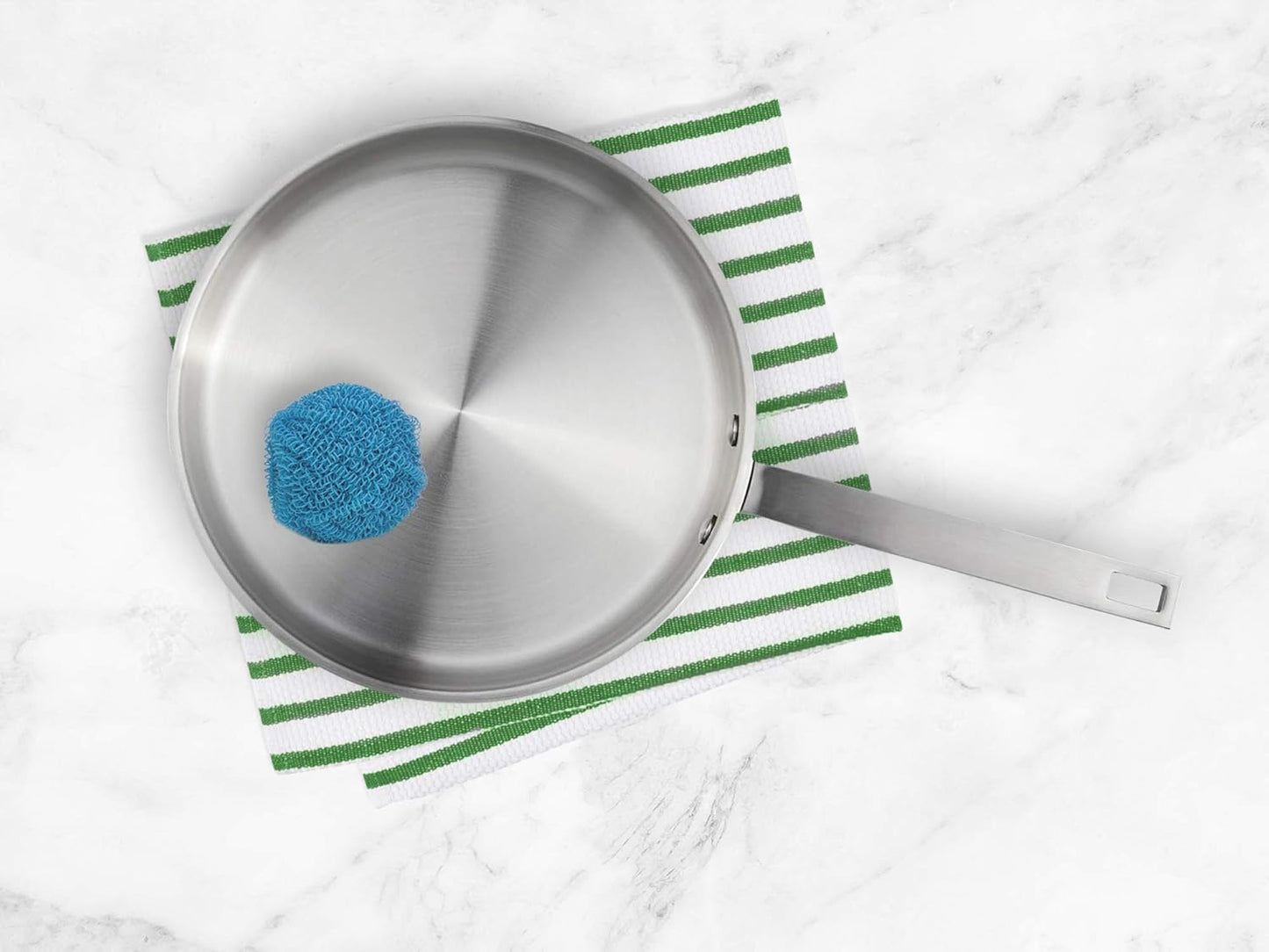 HIC Kitchen Scouring Pad and Dish Scrubbers, Scratch Resistant and Non-Stick, Set of 3, Assorted