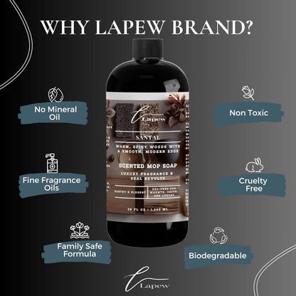 Lapew Black Sea Scented Cleaning Bundle | Carpet Deodorizer Powder (16 oz) & Mop Soap Concentrate (36 oz) | Pet-Friendly Odor Eliminator - Colors A