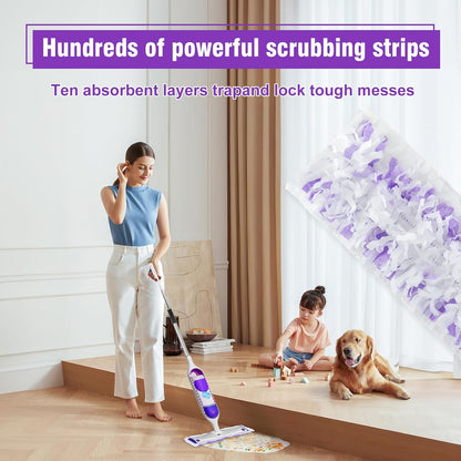 60 Pack Power Mop Refill Pads for Swiffer Power Mop, Disposable Spray Wet Pads Refill for Swiffer PowerMop Multi-Surface Mopping Pad Refills,Mop Head Replacement for Floor Cleaning
