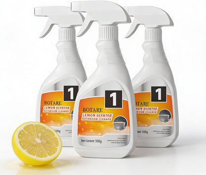 Lemon Bathroom & Shower Cleaner, Effective Daily Maintenance, Dual Foam & Spray Nozzle, All-Purpose for Tub, Faucet, Toilet, Tile, Sink, Glass & Wall(17.64 fl oz x3 Bottle)
