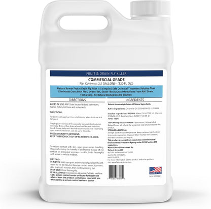 Fruit Fly & Drain Fly Killer - Commercial Gel Treatment – Eliminates Fly & Gnat Infestations - 1 Gallon