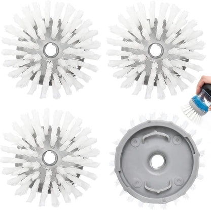 4 Pack Dish Brush Refill Heads for OXO Soap Dispensing Palm Brush, Kitchen Dish Scrubber Cleaning Replacement Head, Gray