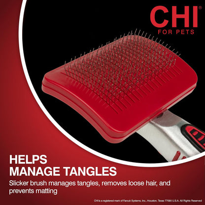 CHI for Dogs Rubber Fur Accumulator Brush, Dog Grooming Tool for Removing Loose Hair and Lint from Coats Furniture Clothing and Car Seats, Flexible Rubber Bristles, Easy Clean Grooming Brush