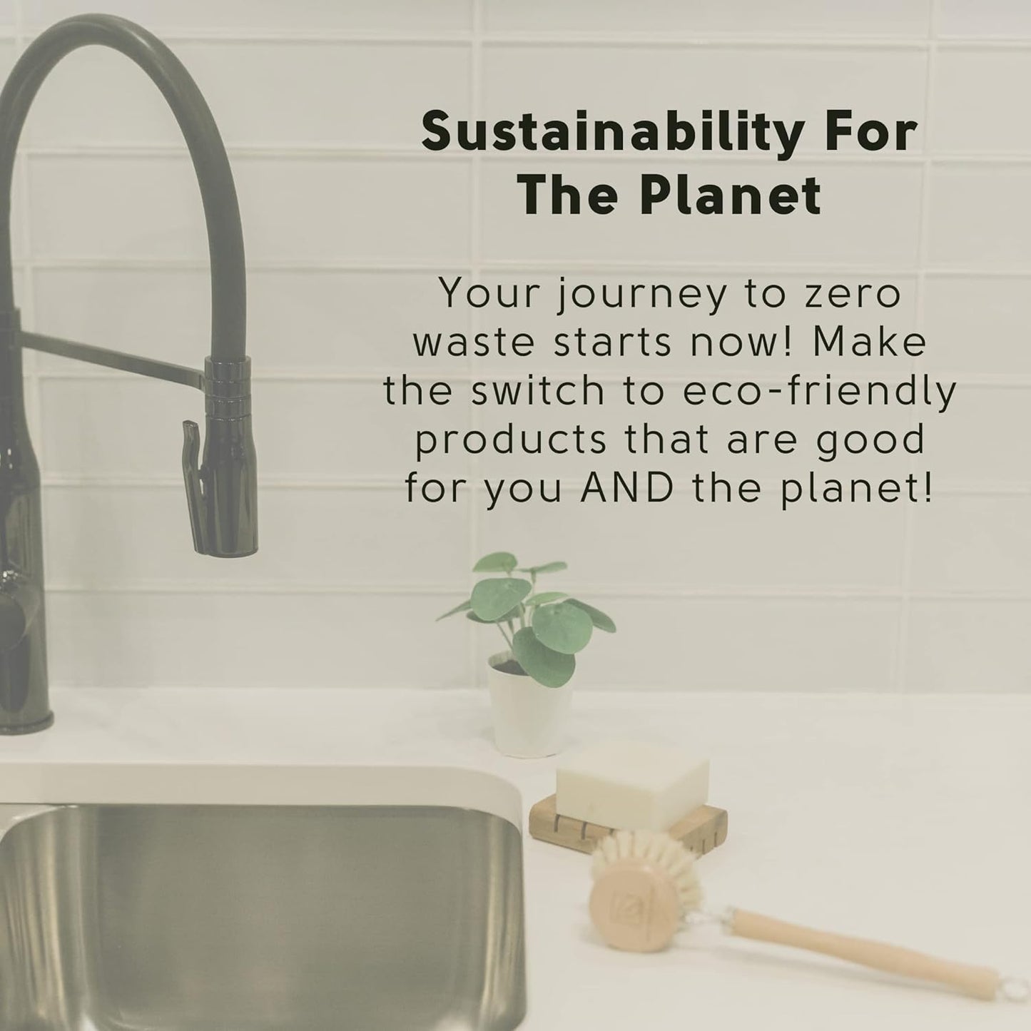 Dish Washing Bundle Kit | Eco-Friendly Solid Dish Soap, Cedar Soap Tray, Bamboo Pot Brush | Organic & Vegan Ingredients, Non-Tox Dish Soap | 3pc. Set