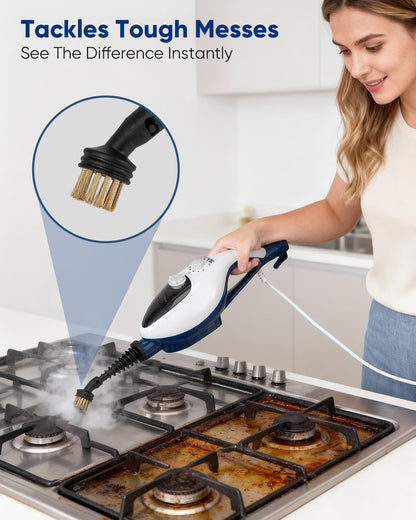 CYK Steam Mops for Floor Cleaning, 12 in 1 Handheld Steam Cleaner for Home, Floor Steamer for Hardwood Floors and Tile (Purple-grey)