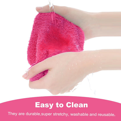 1 Pair Pink Reusable Plush Microfiber Gloves for Cleaning and Dusting, Soft Dusting Gloves for Furniture, Blinds, Car Interior, and Electronics