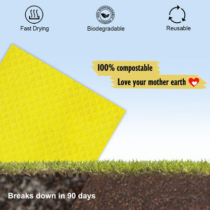 MoLKENE Swedish Dish Cloths - 10 Pack Reusable Kitchen Dishcloths - Ultra Absorbent Dish Towels for Washing Dishes - Cellulose Sponge Cloth Cleaning Rag - Assorted