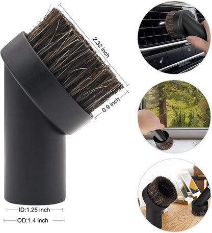 14 Pcs Household Cleaning Vacuum Cleaner Attachments Kit for Shop Vac Accessories with 1 1/4" Vacuum Brush Flexible Crevice Tool, Vacuum Cleaner Straw Tubes and Vacuum Hose Adapter Kit