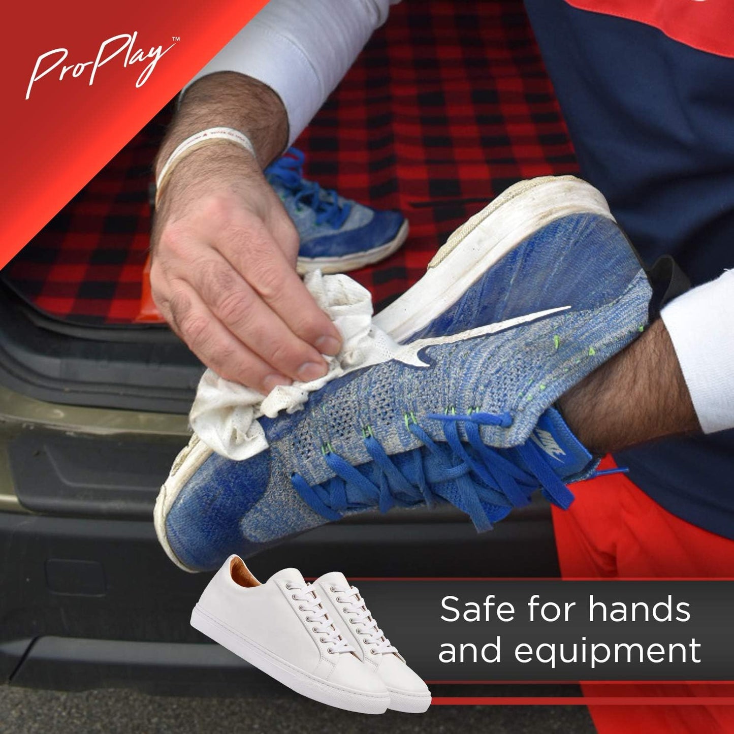 ProPlay Athletic Shoe Cleaning Wipes | Carnauba Wax Included | Repels Water from Shoes | Powerful Cleaner that Removes Dirt, Grass, and Sand | Convenient, Resealable Pack - Unscented 1 Pack