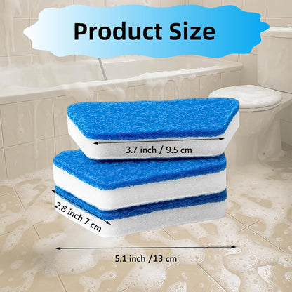 Tub Tile Scrubber Cleaning Brush, Sponge on a Stick for Cleaning Adjustable Long Handled Scrub Brush with 21.7'' Handle for Cleaning Shower Bathroom Vessel Sinks Toilet Wall Floor Black