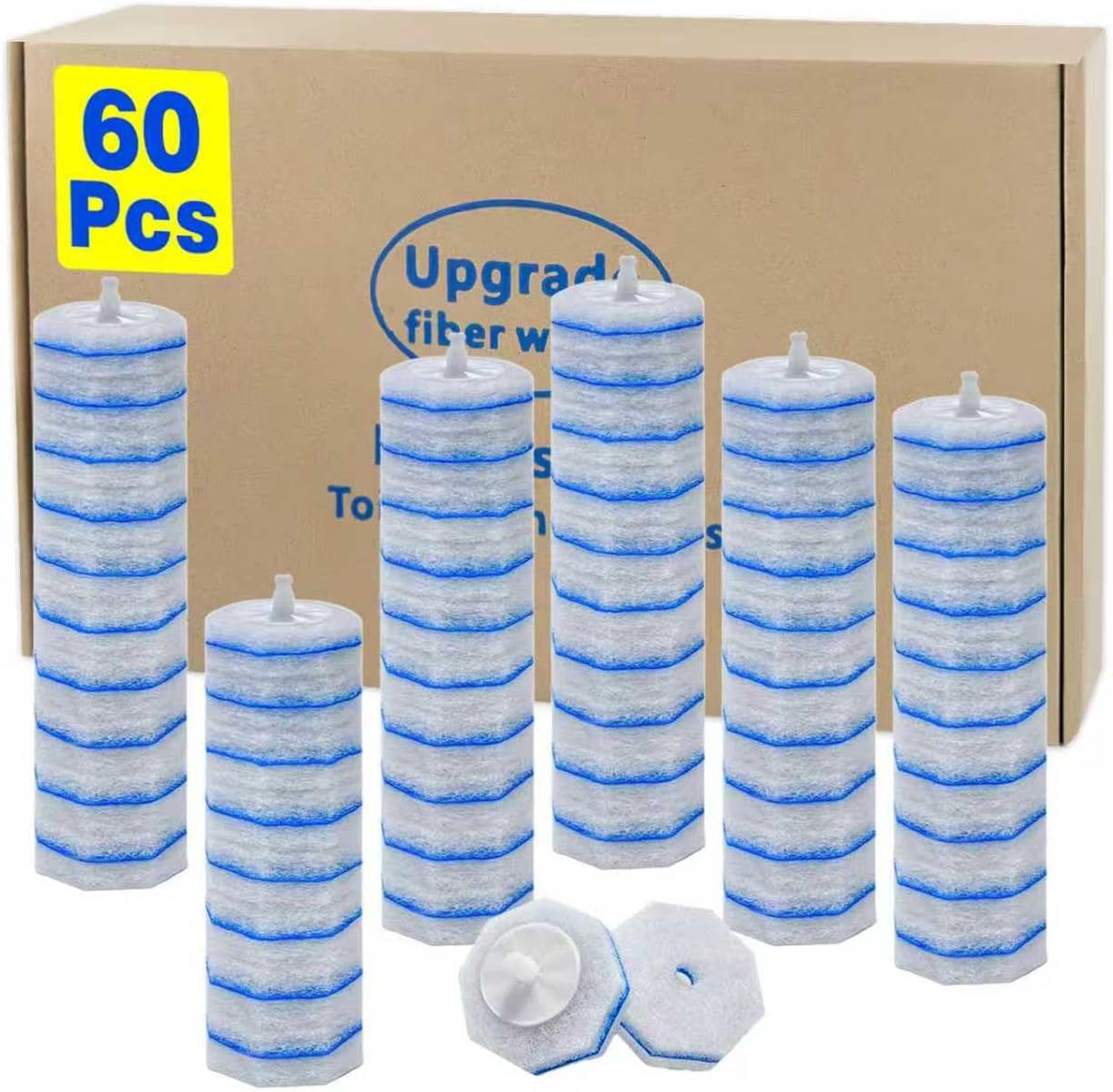 30 Count Toilet Bowl Wand Refills for Clorox, Disposable Toilet Bowl Wand Refill Compatible with Clorox Toilet Bowl Wand Clean System, Upgrade Fiber Bowl Cleaner Brush for Closestool Cleaning.