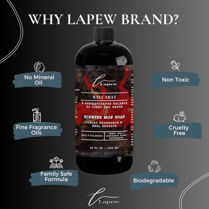 Lapew Black Sea Scented Cleaning Bundle | Carpet Deodorizer Powder (16 oz) & Mop Soap Concentrate (36 oz) | Pet-Friendly Odor Eliminator - Colors A