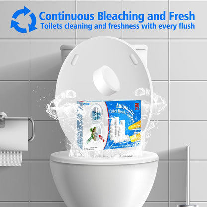 USKICH 20 Pack Toilet Bowl Cleaner Tablets,Blue Automatic Toilet Tank Cleaners, Long-Lasting Household Toilet Cleaners,Toilet flush Cleaning & Deodorizer