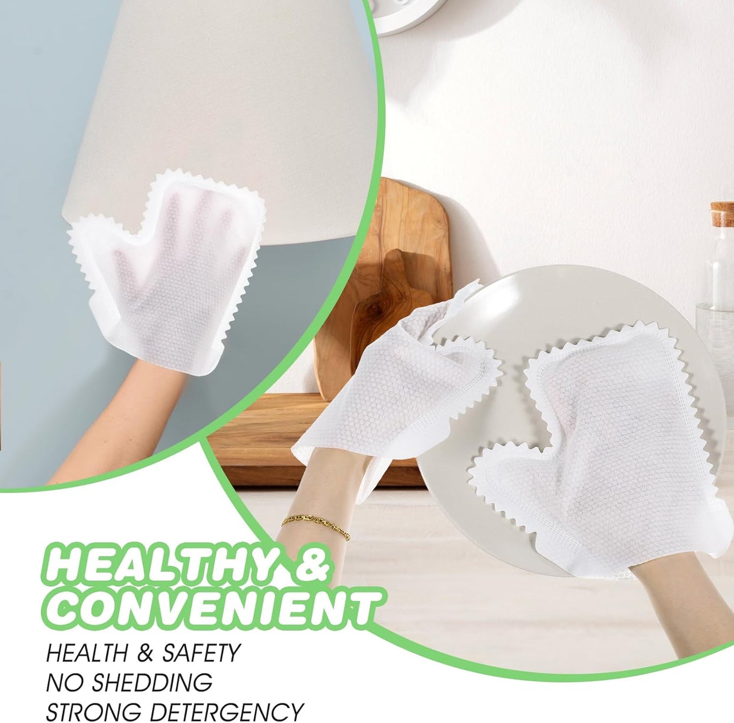 70 Pcs White Microfiber Dusting Gloves, Dusting Mitts Replaces Dust Wipes, Pet Hair Cleaning Possible, Dual-Sided Disposable Gloves