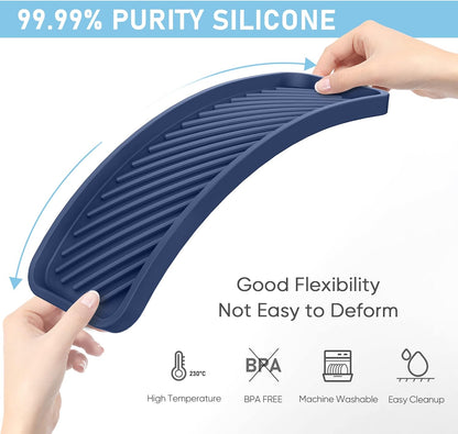 EG-SIPRO Silicone Sponge Holder, Kitchen Sink Organizer Tray, Sponge Caddy for Bathroom Counter, Dish Soap Holder, Scouring Pad