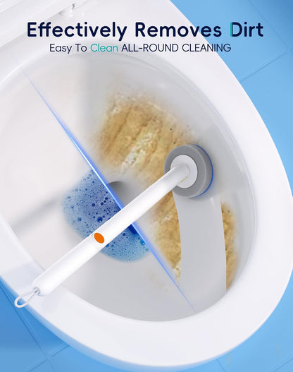 Disposable Toilet Cleaning System - Toilet Wand Kit with 18 High-Performance Refills, Wall Mounted Brush and Holder for Deep Cleaning Bathroom (Brush + 18 Refills)