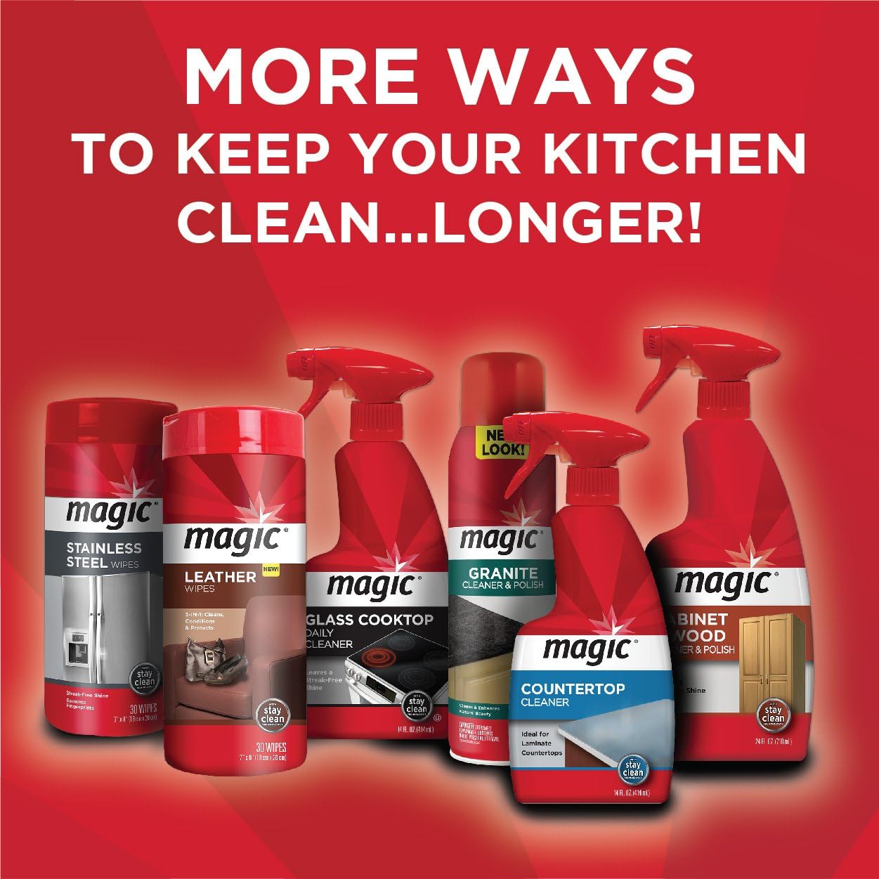 Magic Stainless Steel Cleaner Aerosol - 17 Ounce - Removes Fingerprints Residue Water Marks and Grease From Appliances - Refrigerator Dishwasher Oven Grill etc