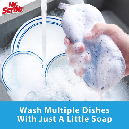 Sponges Kitchen Dish Sponge for Washing Dishes Cleaning Kitchen, All-Purpose, 6 Pack, Non Scratch, Rough Scrubbers Side for Non-Stick Cookware, Soft Microfiber Scrub Side for Dishes, Mr. Scrub
