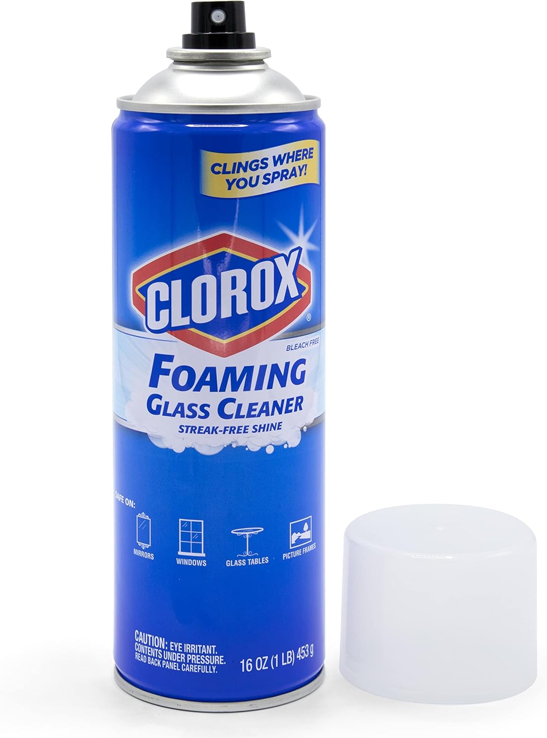Clorox Foaming Glass Cleaner Aerosol - All Purpose Window And Glass Cleaning Spray Washes Away Dirt - Streak-Free & No-Drip formula for Windows and Mirrors, 16 Oz